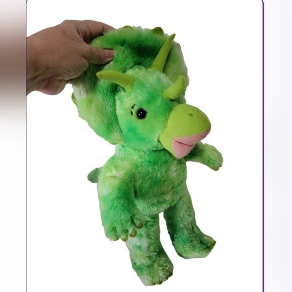 Build a Bear green  Triceratops Dinosaur plush stuffed animal 18" - Picture 4 of 5